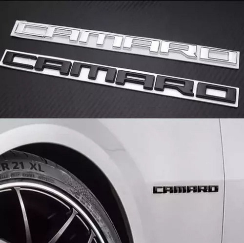 2 Emblemas Letras Negras Camaro Ss Zl1 Rs Convertible 20 21