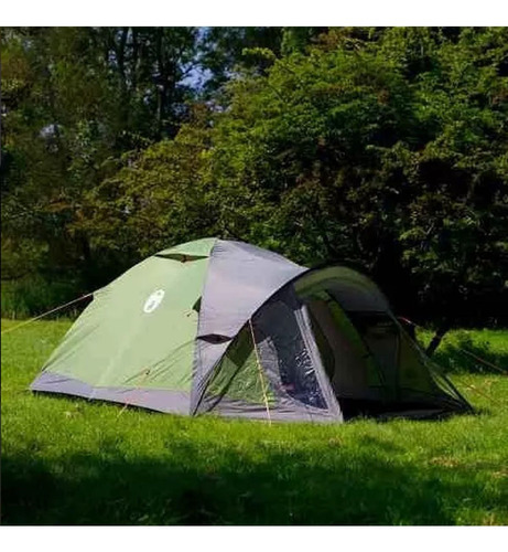 Carpa 2 Personas Coleman Darwin Full Fly 320x160x120 Camping Color Verde/Gris