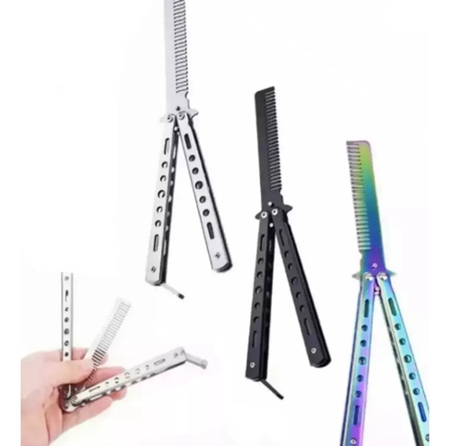 Cuchillo Plegable Con Forma De Mariposa De Acero Inoxidable