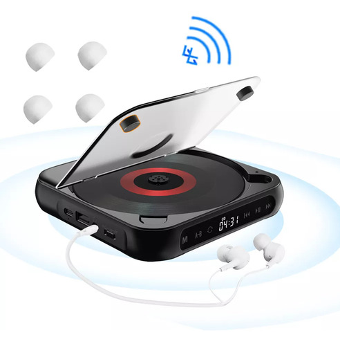 Para Leitor De Cd Bluetooth Portátil Cd/mp3/cd-rw/cd-rwma /