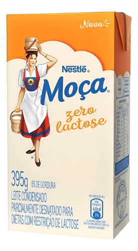 Leite Condensado Moça Zero Lactose Caixinha 395g Kit 3 Un