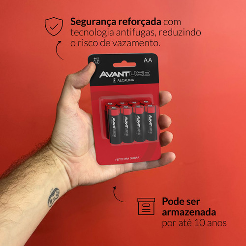 Kit 8 Pilhas Alcalina Pequena Aa 2a 1.5v Cod 408020015 Avant