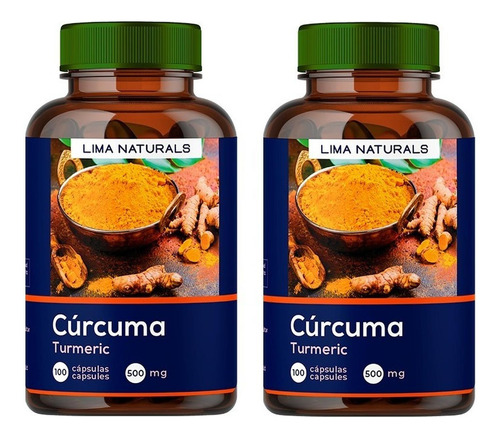 Pack 02 Frascos Curcuma Natural - Defensas Fuertes