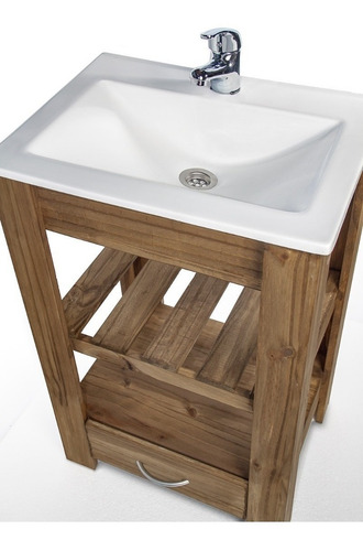 Imagen 4 de 5 de Combo Bacha Maral Griferia Vanitory 50cm Cajon Baño Cuotas