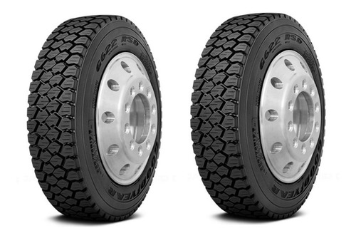 Paquete 2 Llantas 245/70r19.5 Goodyear G622 Rsd 120l