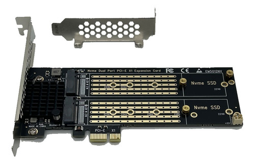 Adaptador Ssd M2 Nvme Duplo Pci Express X1