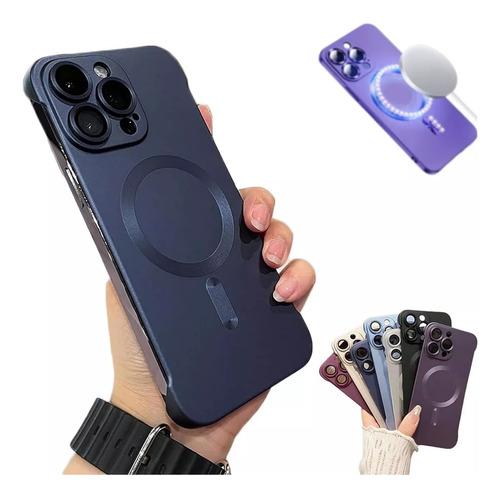 Funda Metálica Sin Marco Para iPhone 11, 12, 13, 14, 15 Pro