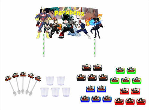 Kit Festa My Hero Academia 151 Peças - Boku No Hero