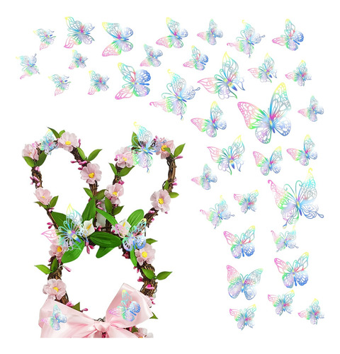 72 Mariposas Decorativas 3d Pegatinas Pared Estereoscópico