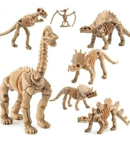 Fóssil De Dinossauros Modelo De Simulação Kit 12 Esqueletos
