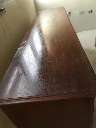 Imagen 4 de 6 de Peinadora Madera Caoba Con Espejo 140ref