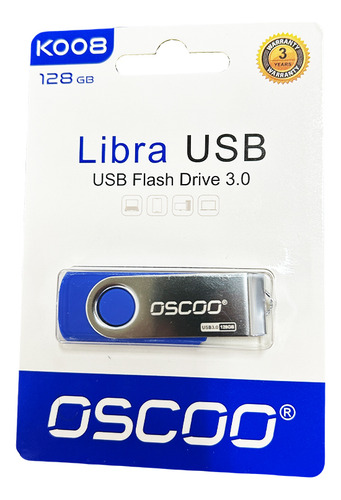 Pen Drive 128gb Usb 3.0 Libra Oscoo