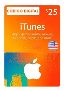 Tarjeta App Store & Itunes $25 Dolares Para Usa