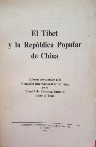 El Tibet Y La República Popular De China 