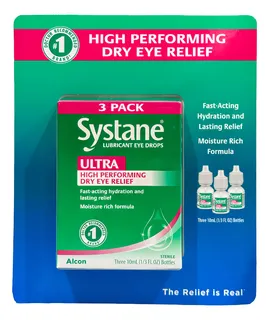 Systane Gotas Lubricantes Oculares Ultra Lubricant Eye Drops 3 Botes De 10 Ml 3 Pack