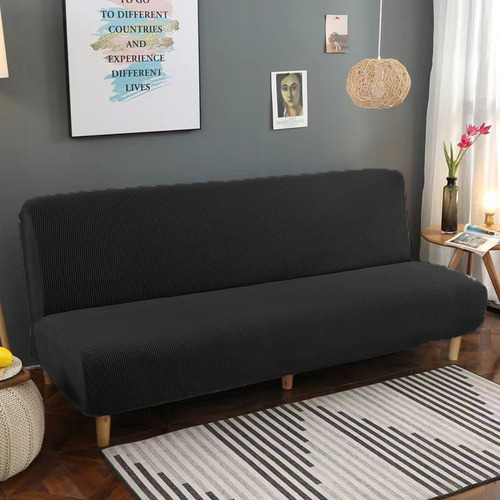 Funda Elástica De Sofá Protectoras 3plazas Sillón Cubre Sofá Color Negro Partículas