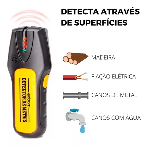 Scanner de Parede Detector Exbom Tubo Cano Pvc Água Madeira Fio Metal