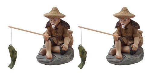 Cabilock Figura De Pescador (resina, 2 Unidades), Diseño De 