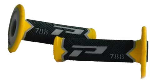 Puños Cross Extra Slim Gris Amarillo Negro Progrip