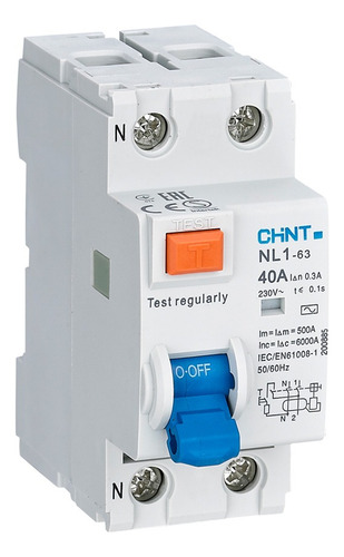 Disyuntor Diferencial 2x40a Superinmunizado Chint