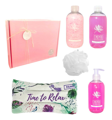 Kit Aromas Relax Caja Regalo Mujer Box Spa Rosas Zen Set N11