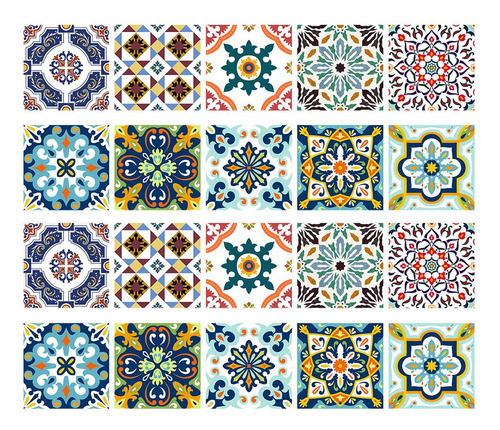 20 Unids Mosaico Azulejo De Pared Pegatinas De Cocina Baño