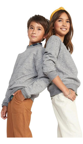 Polerón Niño Old Navy Crew-neck Kids Gris