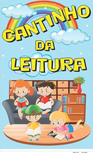 Banner Pedagógico Impresso Cantinho Da Leitura Will290