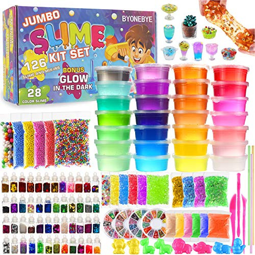 126 Pcs Diy Slime Making Kit For Girls Boys - Birthday Idea