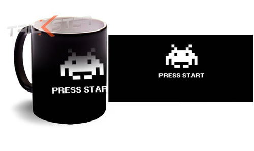 Press Start Gaming Taza Magica Personalizada Tenela Hoy!