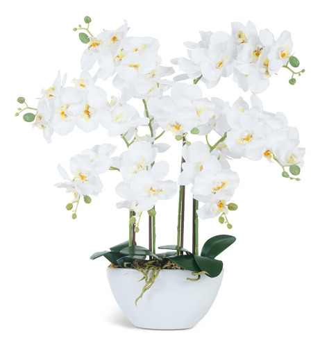 Ziwon Flores Y Plantas Artificiales De Orquídeas En Maceta D