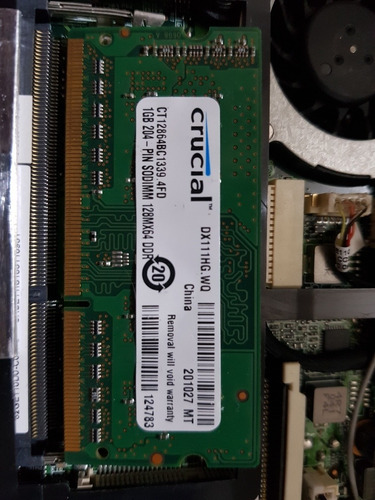 Memoria Ram Crucial 1gb Ddr3 1333mhz Sodimm Netbook/notebook