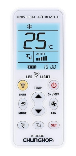 Imagen 2 de 9 de Control Remoto De Aire Acondicionado Universal Con Luz 1000