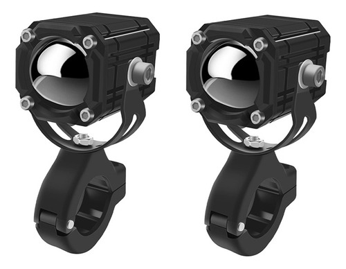 Par Faros De Lupa Doble Color Para Coche Y Moto 4 Modos 40w