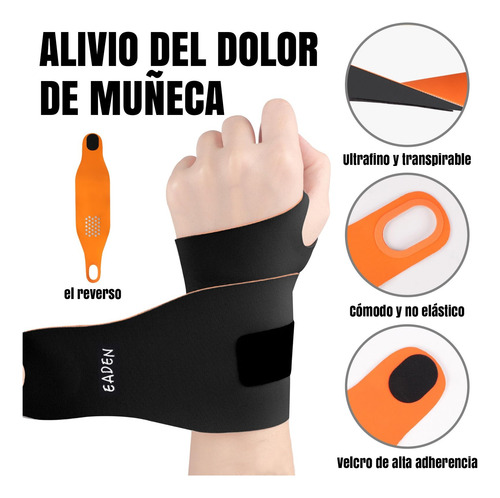 Vendajes Estabilizadores Ajustables Para Soporte De Muñeca Negro One Size