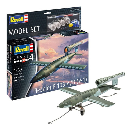 Kit Revell Model Set Fieseler Fi103 A/b 1/32 Completo 63861