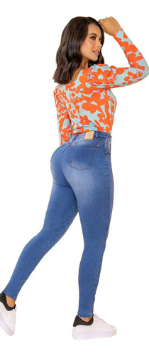 Jean Pantalon Clasico Para Mujer Azul Medio Jean 1565 Ka