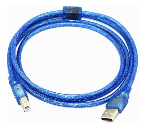 Cable De Impresora Gravity 1.5m Dimm Color Azul