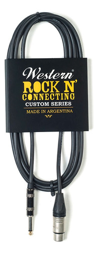 Cable Western Xlr Hembra-plug Mono Recto 6 Mts Niquelado