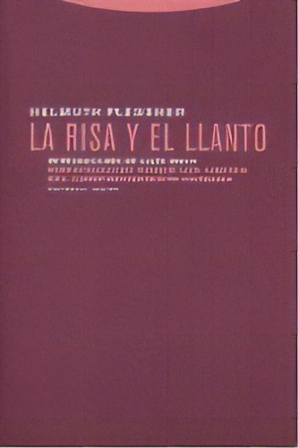La Risa Y El Llanto, De Plessner, Helmuth. Editorial Trotta, S.a., Tapa Blanda En Español