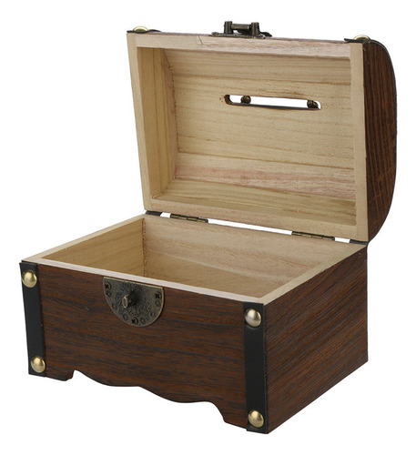 Hucha De Madera Para Dinero, Caja Fuerte, Con Cerradura, Tal