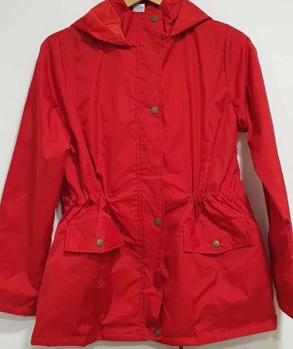 Campera Mujer Impermeable Rompeviento Capucha Talles Grandes
