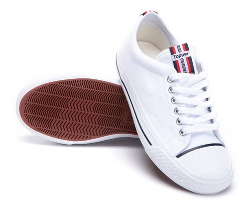 Imagen 4 de 5 de Zapatillas De Lona Topper Profesional Blanco 35 Al 46 59721