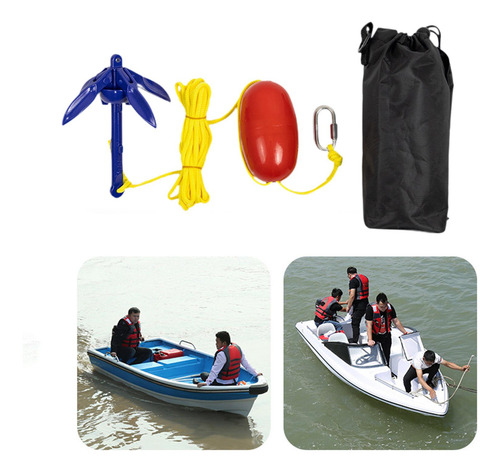 Anclaje Para Barco Plegable Compacto Con Cuerda Y Bolsa De
