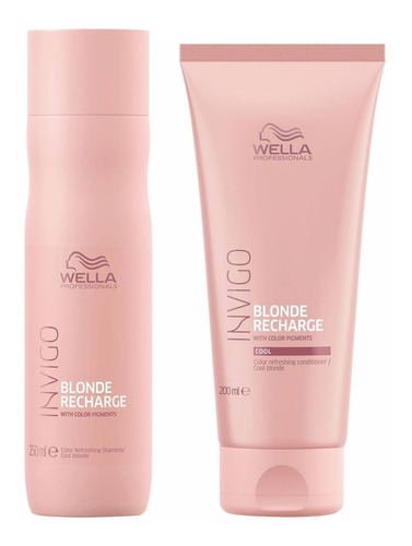 Pack Wella Matizador Invigo Blonde Recharge Shampoo Y Acond.