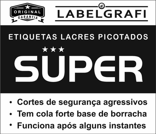 Lacre Transparente Cola Forte 30mm 1000 Unidades