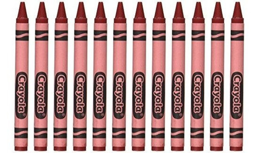 Crayola Crayons Regular Rojo, 12 Crayones Por Caja.