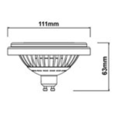 Imagen 5 de 6 de Pack X 20 Focos Led Ar111 220v Dimerizables Candil 12w=100w