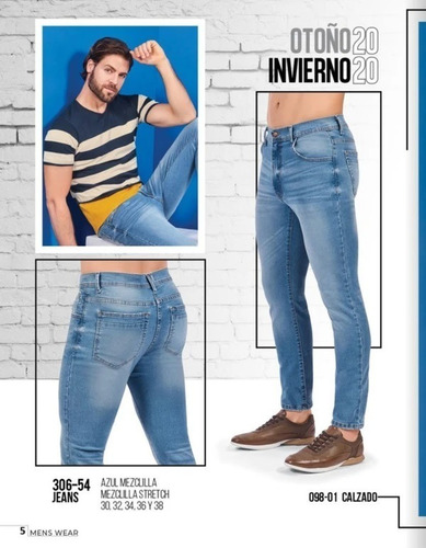 Pantalon Azul Skin Hombre Mezclilla Stretch 306-54 Cklass