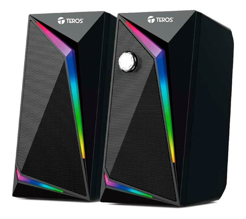 Parlantes Teros Te6031n, Potencia 6w Luces Rgb Pc O Laptop